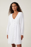 Quincy Long Sleeve Mini Dress, WHITE - alternate image 1