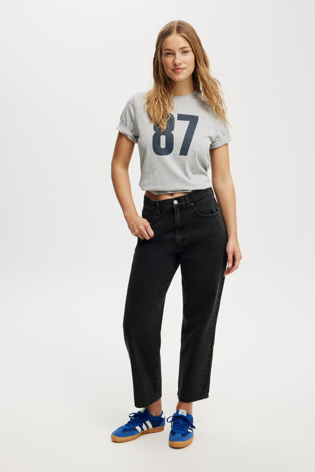 Straight Crop Jean, GRAPHITE BLACK