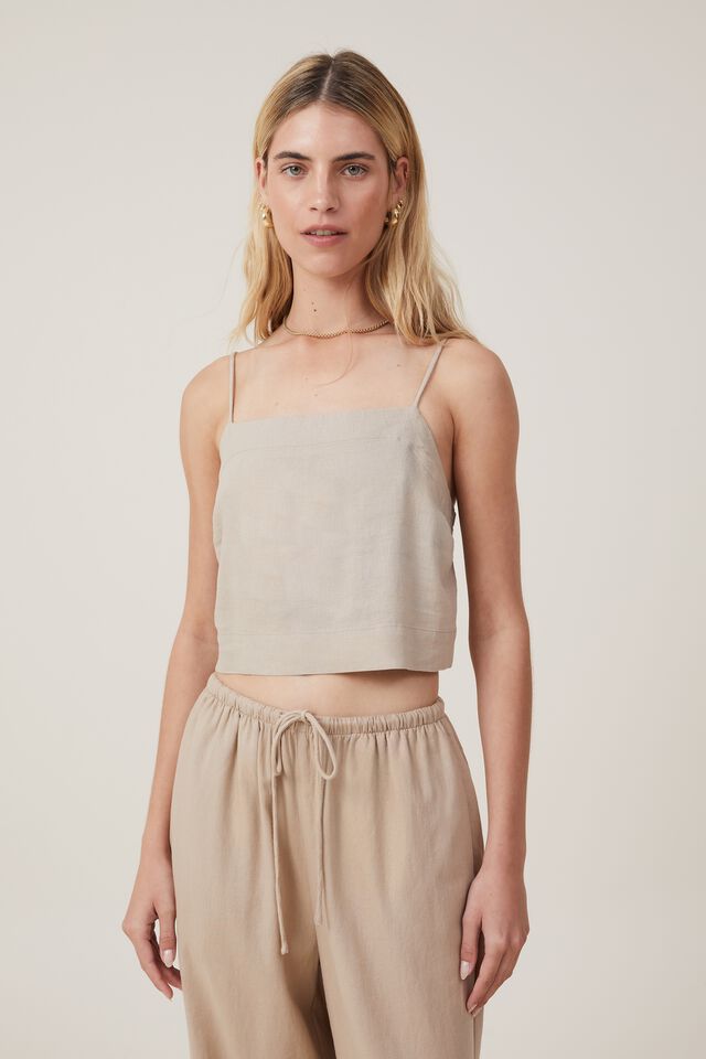 Haven Tie Back Cami, MID TAUPE