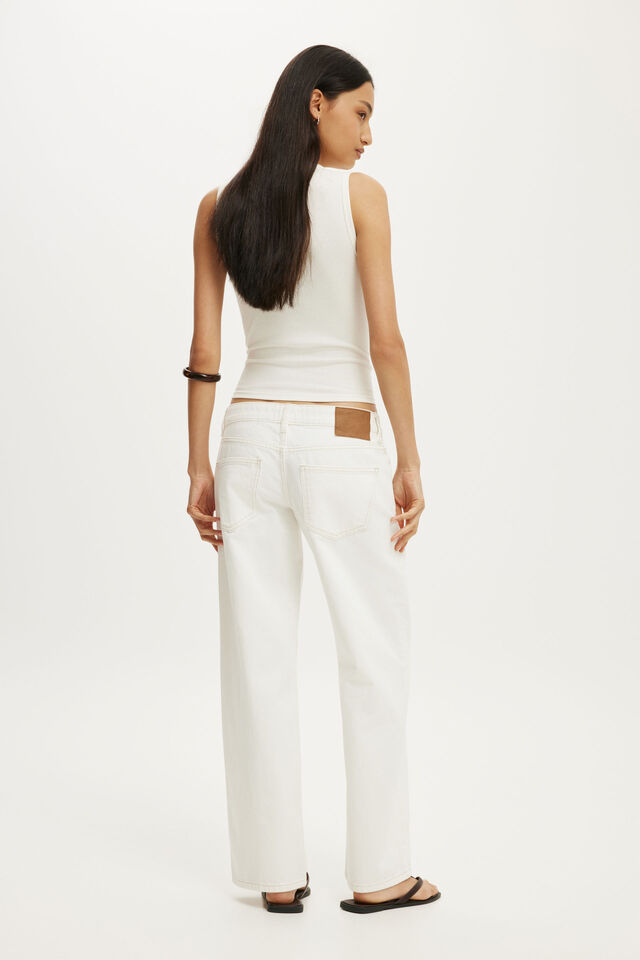 Petite Low Rise Straight Jean, VINTAGE WHITE