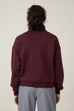 Classic Fleece Half Zip Sweatshirt, DEEP BERRY - alternate image 3