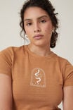 Fitted Graphic Longline Tee, SERPENT/TOFFEE - alternate image 4