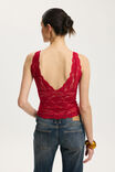 Rosie Lace Cami, JEWEL RED LACE - example image 3