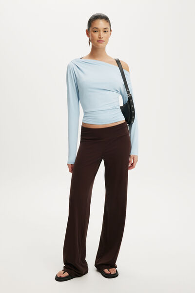 Georgie Off Shoulder Long Sleeve, ICED MARINE