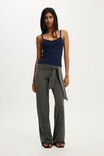 Scallop Edge Knit Cami, NAVY - example image 1