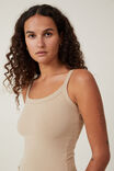 The One Basic Scoop Neck Cami, MID TAUPE - alternate image 4