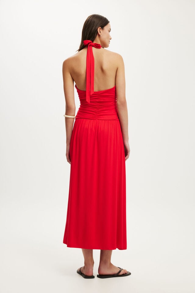 Hallie Halter Maxi Dress, RED PETAL