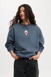 Classic Graphic Crew Sweatshirt, ANGEL HEART/SLATE BLUE - alternate image 1