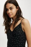 Haven V Neck Maxi Dress, POLKA DOT BLACK - alternate image 4