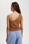 Slub One Shoulder, PECAN - alternate image 3