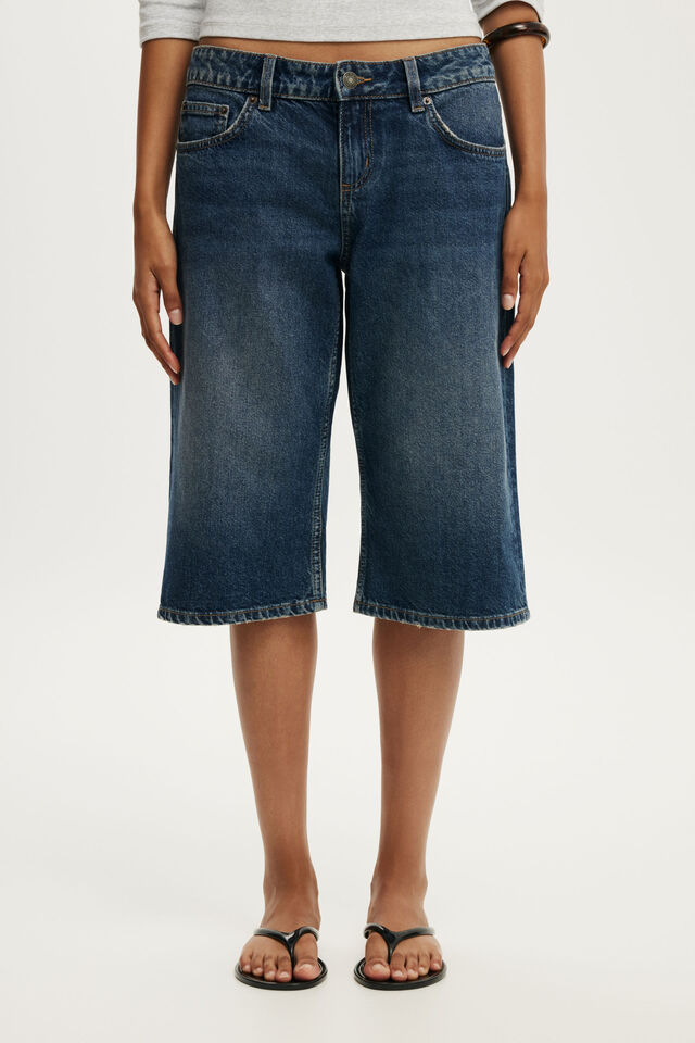 Denim Bermuda Short, GRAZED BLUE