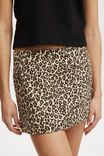Sienna Linen Cotton Mini Skirt, LEOPARD - alternate image 4
