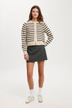 Harper Suiting Mini Skirt, CHARCOAL TEXTURE - alternate image 2