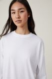 Brody Oversized Long Sleeve Top, WHITE - alternate image 4