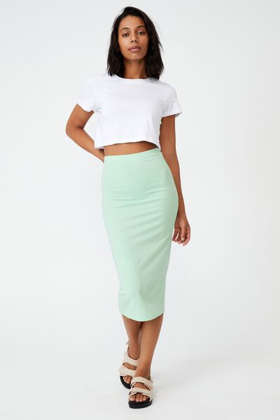 Essential Midi Skirt, SPRING MINT