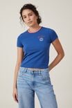 Mickey Fitted Graphic Longline Tee, LCN DIS MICKEY CAPTAIN CREST/ FEDERAL BLUE - alternate image 1