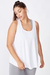 Curve Active Training Tank Top, WHITE