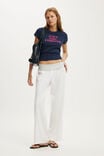Haven Fold Over Pant, LCN JCY JUICY / WHITE - example image 1