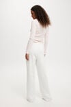 Classic Fleece Wide Leg Sweatpant, WHITE - alternate image 2