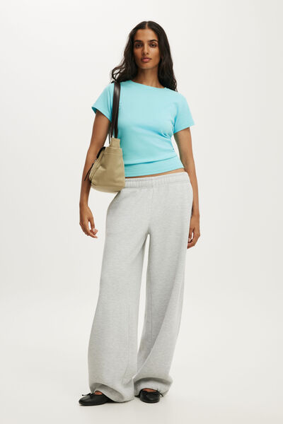 Waffle Sweatpant, LIGHT GREY MARLE