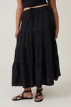 Haven Tiered Maxi Skirt, BLACK - alternate image 4