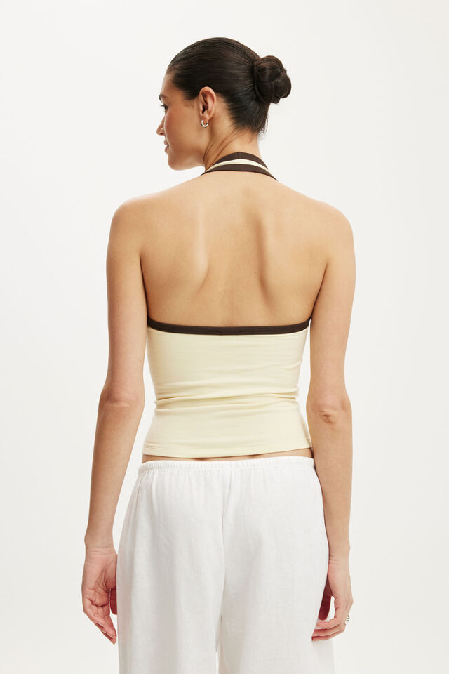 Everyday Smooth Scoop Halter, VANILLA GLOW/DARK OAK BIND