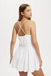 Kiera Godet Hem Mini Dress, WHITE PAISLEY EMBROIDERY - alternate image 3