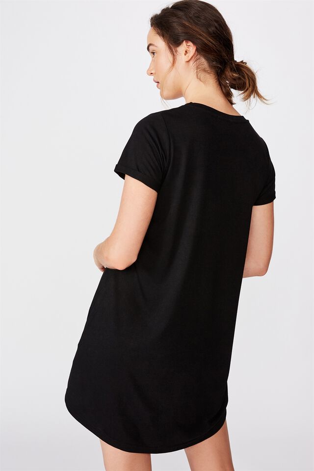 Tina Tshirt Dress 2, BLACK 2