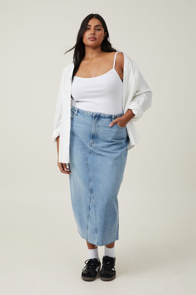 Maxi Denim Skirt by Cotton On