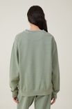 Classic Fleece Washed Crew Sweatshirt, WASHED SAGE - alternate image 3