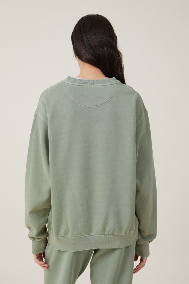 Classic Fleece Washed Crew Sweatshirt, WASHED SAGE