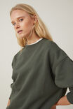 Classic Fleece Crew Sweatshirt, DARK OLIVE - alternate image 4