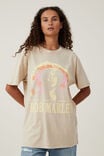 The Oversized Hip Hop Tee, LCN BR BOB MARLEY ROOTS/MID TAUPE - alternate image 1
