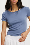 Heidi Picot Trim Short Sleeve Top, ELEMENTAL BLUE - alternate image 4