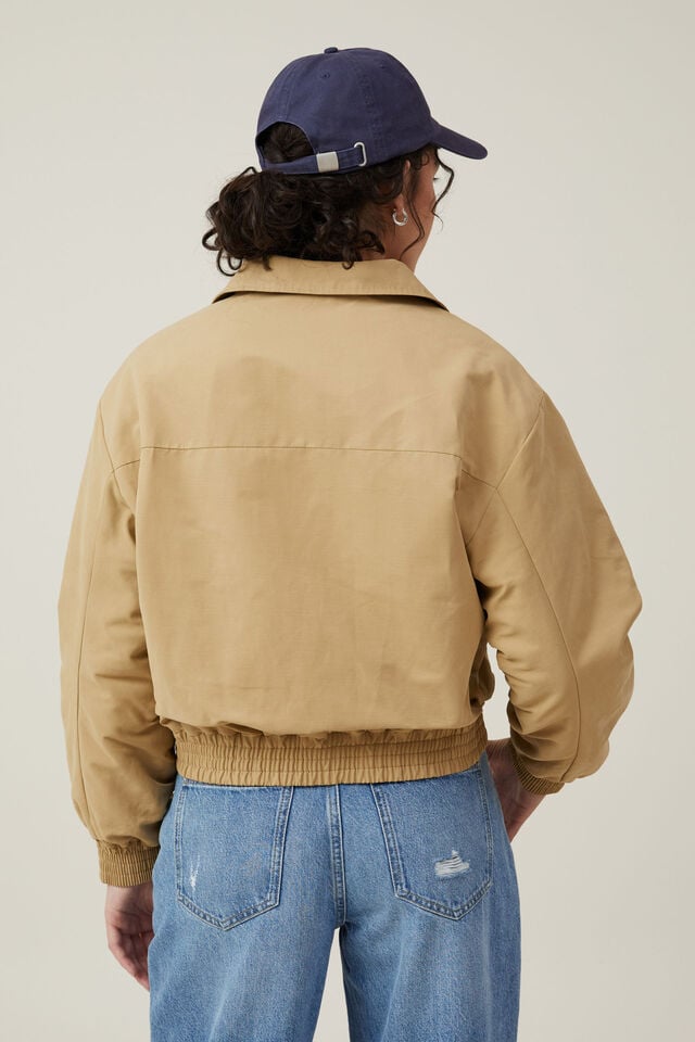 Scout Collared Bomber Jacket, SANDSTONE