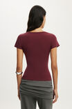 Everyday Smooth Scoop Neck Tee, SOUR CHERRY - example image 3