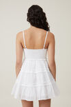 Lenny Tiered Mini Dress, WHITE - alternate image 3