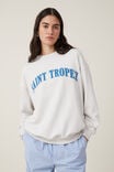 Classic Graphic Crew Sweatshirt, SAINT TROPEZ/VINTAGE WHITE - alternate image 1