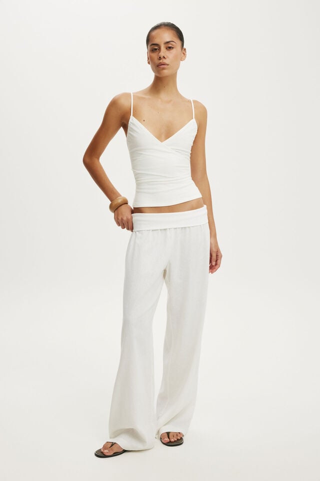 Fern Wrap Cami, VINTAGE WHITE