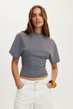 Short - Batwing Short Sleeve Tee, MADI STRIPE COSMIC STAR/DARK OAK - vista de exemplo 2