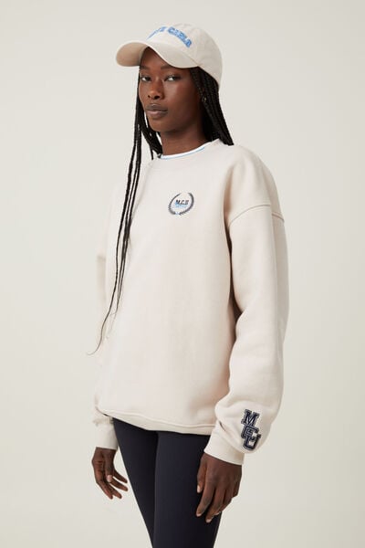 Classic Fleece Graphic Crew Sweatshirt, MONTE CARLO / STONE