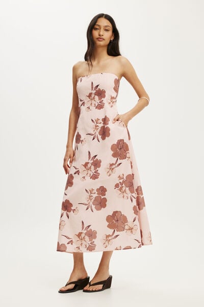 Thea Strapless Maxi Dress, FREYA FLORAL