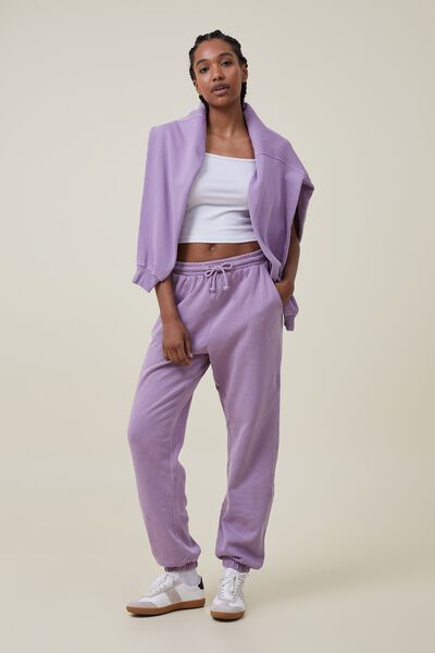 Classic Washed Trackpant, WASHED SPRING LILAC