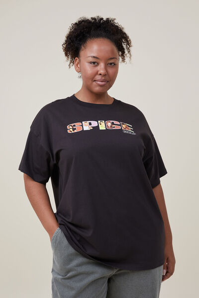 Camiseta - Special Edition Spice Girls Tee, LCN BR SPICE GIRLS TEXT/WASHED BLACK