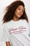 The Premium Boxy Graphic Tee, CHAMPS ELYSEES/ SOFT GREY MARLE - alternate image 2