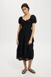 Charlotte Maxi Dress, BLACK TEXTURE - alternate image 1