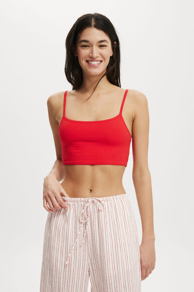 All Day Micro Crop Cami, RACER RED