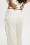 Elle Linen Flare Pant, LEMON ICING - alternate image 3