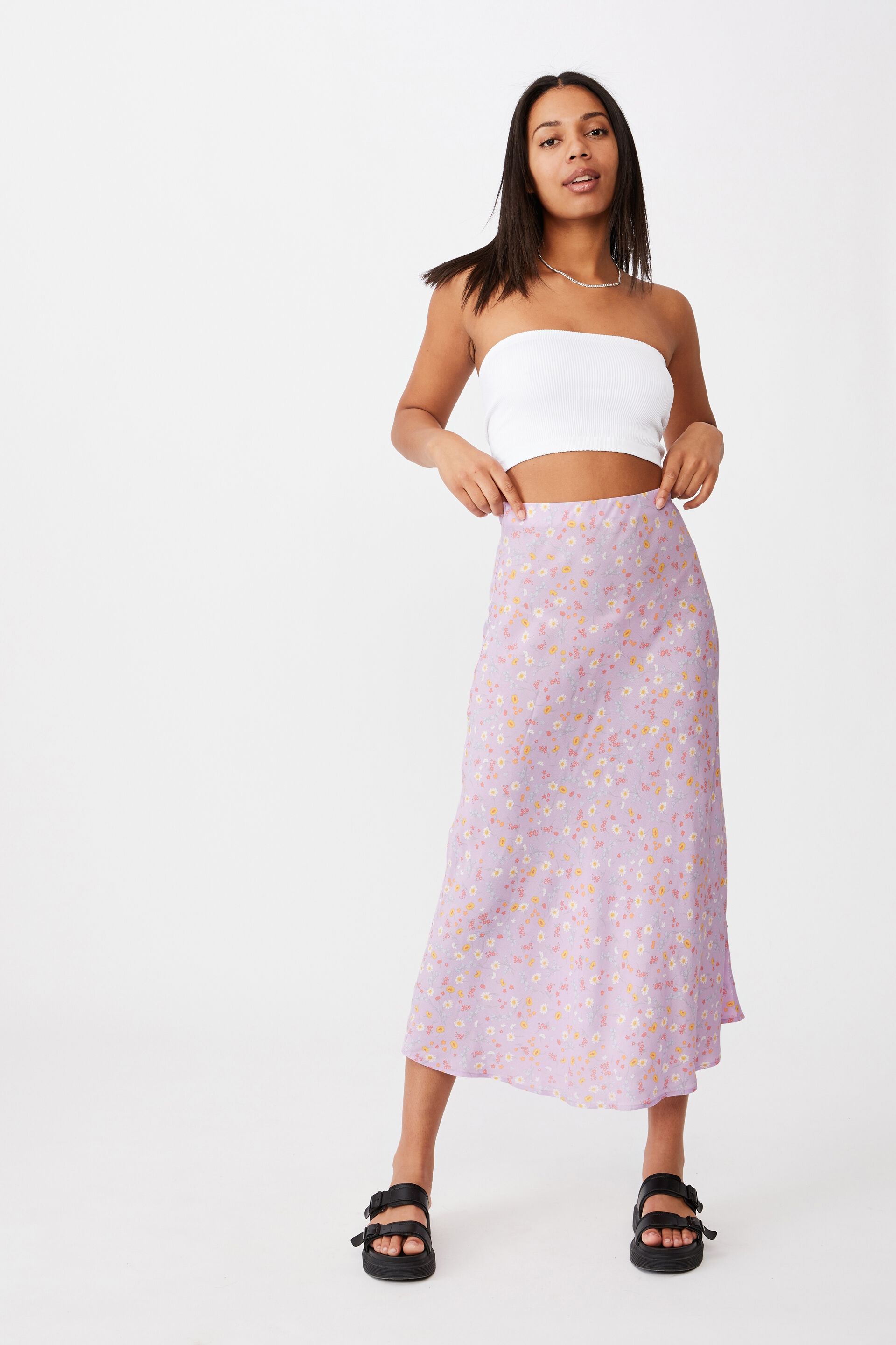 cotton skirt midi