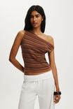 S/Less Off Shoulder Knit, NEUTRAL STRIPE - example image 2